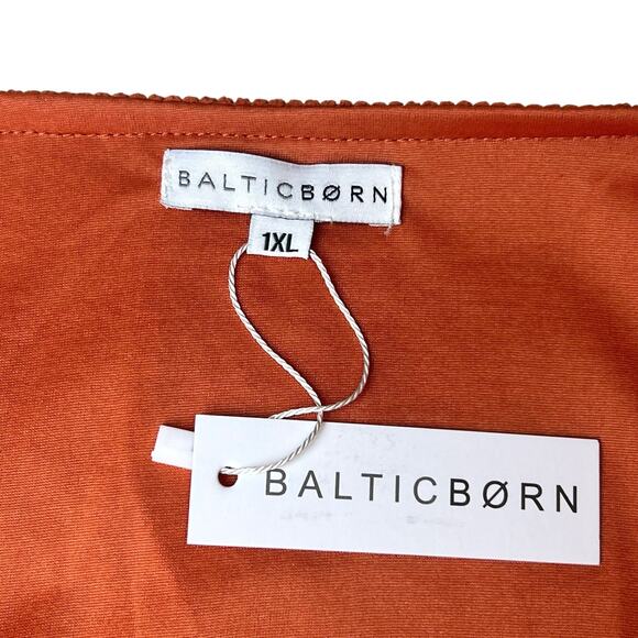 NWT Baltic Born Felipa Ginger Corduroy Puff Sleeve Mini Dress Size 1XL - Picture 3 of 10